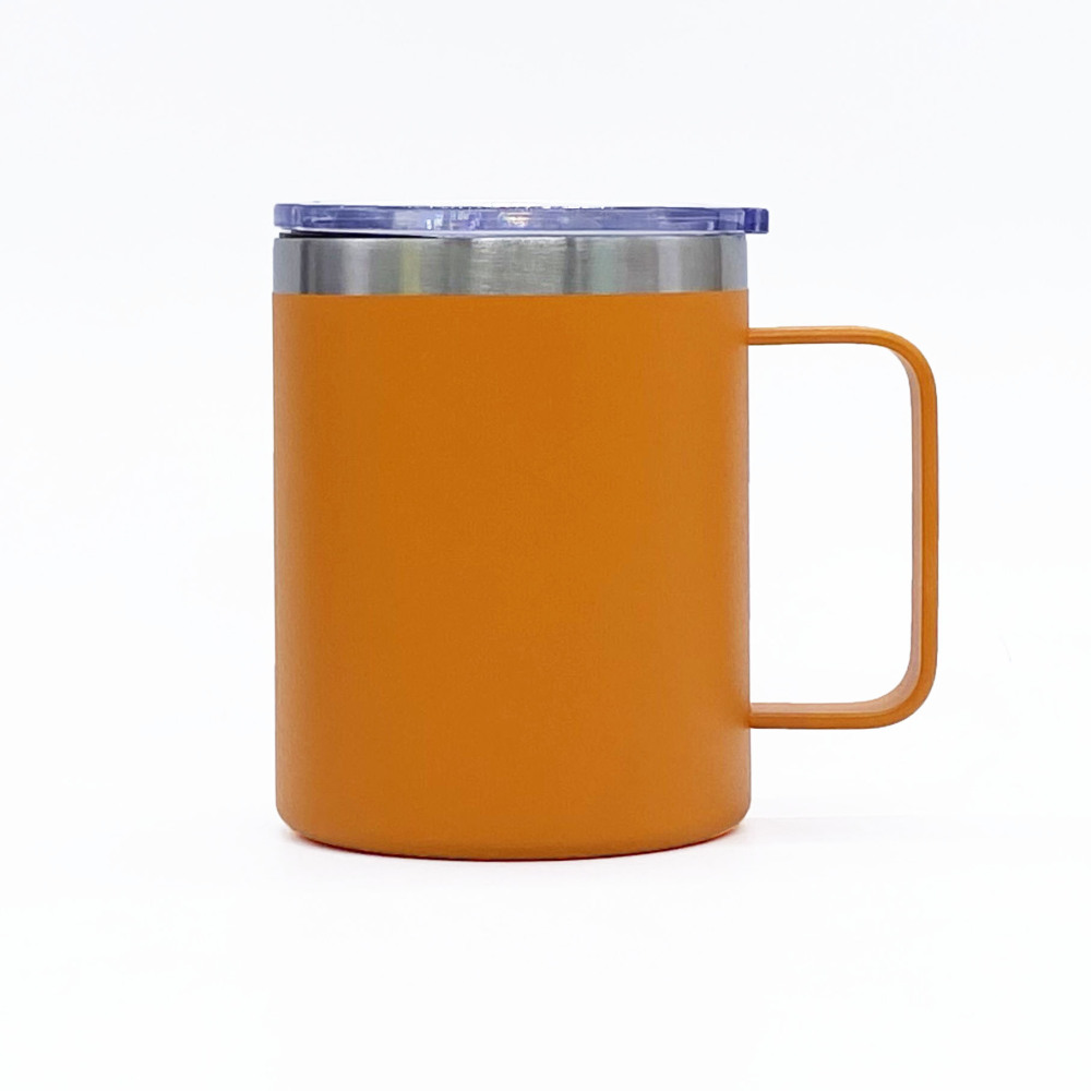 Credrink 12oz Stainless Steel Insulated Coffee Mug with Handle Double Wall Vacuum Travel Mug Tumbler Cup with Sliding Lid