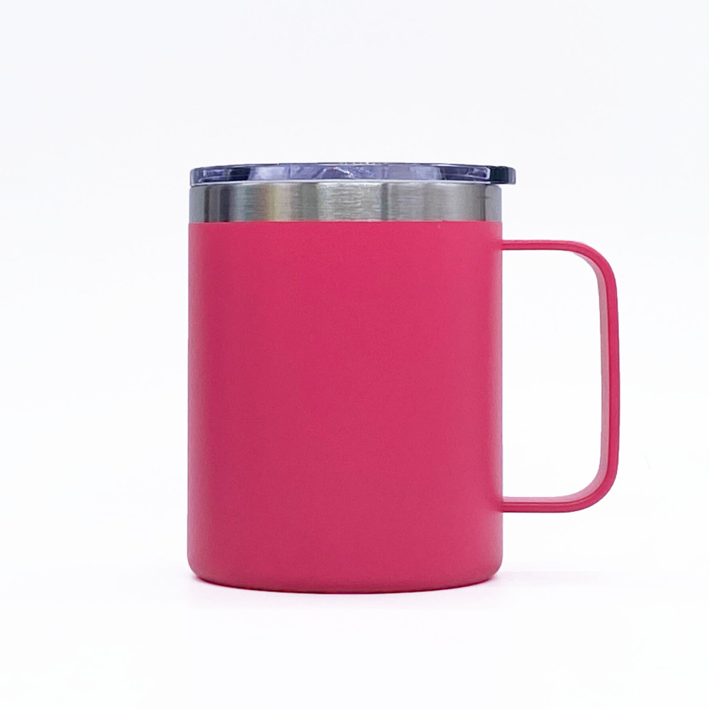 Credrink 12oz Stainless Steel Insulated Coffee Mug with Handle Double Wall Vacuum Travel Mug Tumbler Cup with Sliding Lid