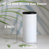 Credrink 12oz Sublimation Slim Skinny Can Cooler Support de canette de bière maigre isolé à double paroi en acier inoxydable Gobelet de sublimation Refroidisseur de canette de bière