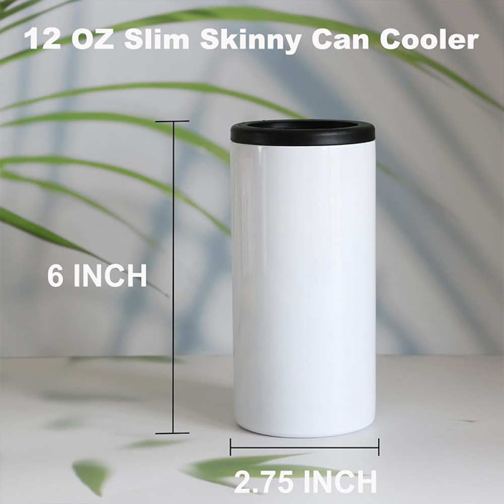 Enfriador de latas delgado de sublimación Credrink de 12 oz, de acero inoxidable, con doble pared, aislado, para latas de cerveza, vaso de sublimación, enfriador de latas de cerveza