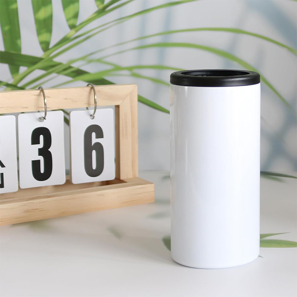 Enfriador de latas delgado de sublimación Credrink de 12 oz, de acero inoxidable, con doble pared, aislado, para latas de cerveza, vaso de sublimación, enfriador de latas de cerveza