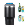 Isolateur de canette en acier inoxydable 4 en 1 Credrink, 14 oz, couvercles à deux voies, refroidisseur de canette isolé SUS, porte-bouteille de bière