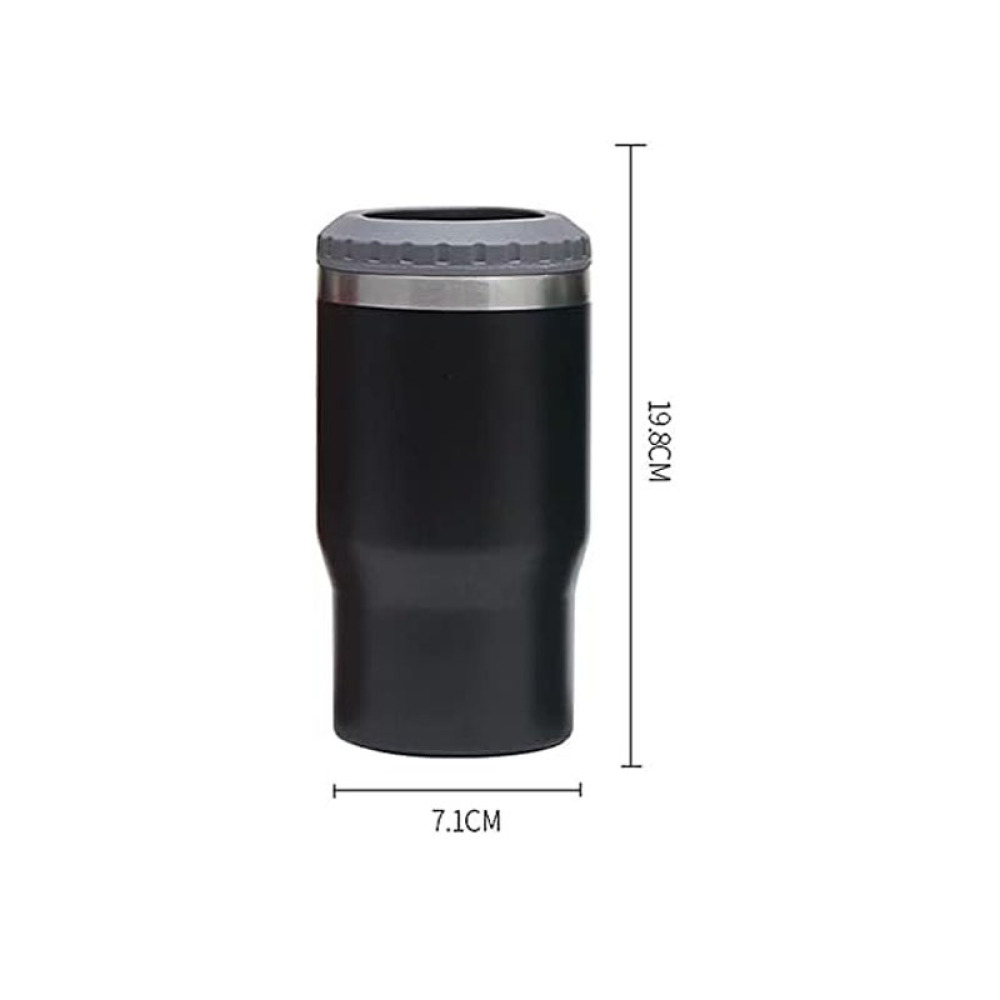 Aislador de latas de acero inoxidable 4 en 1 Credrink, 14 oz, tapas bidireccionales, enfriador de latas con aislamiento SUS, soporte para botellas de cerveza