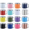 Credrink 14oz Stainless Steel Insulated Coffee Mug with Handle Double Wall Vacuum Travel Mug Tumbler Cup with Sliding Lid
