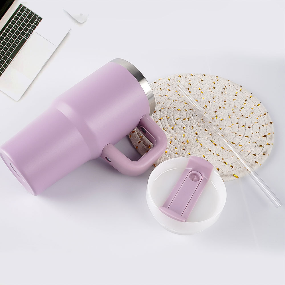 Gobelet Credrink RTS 14 oz avec poignée et paille pour enfants Gobelet isolé sous vide en acier inoxydable Garde le froid, la chaleur et la glace Cadeaux pour enfants Tasses