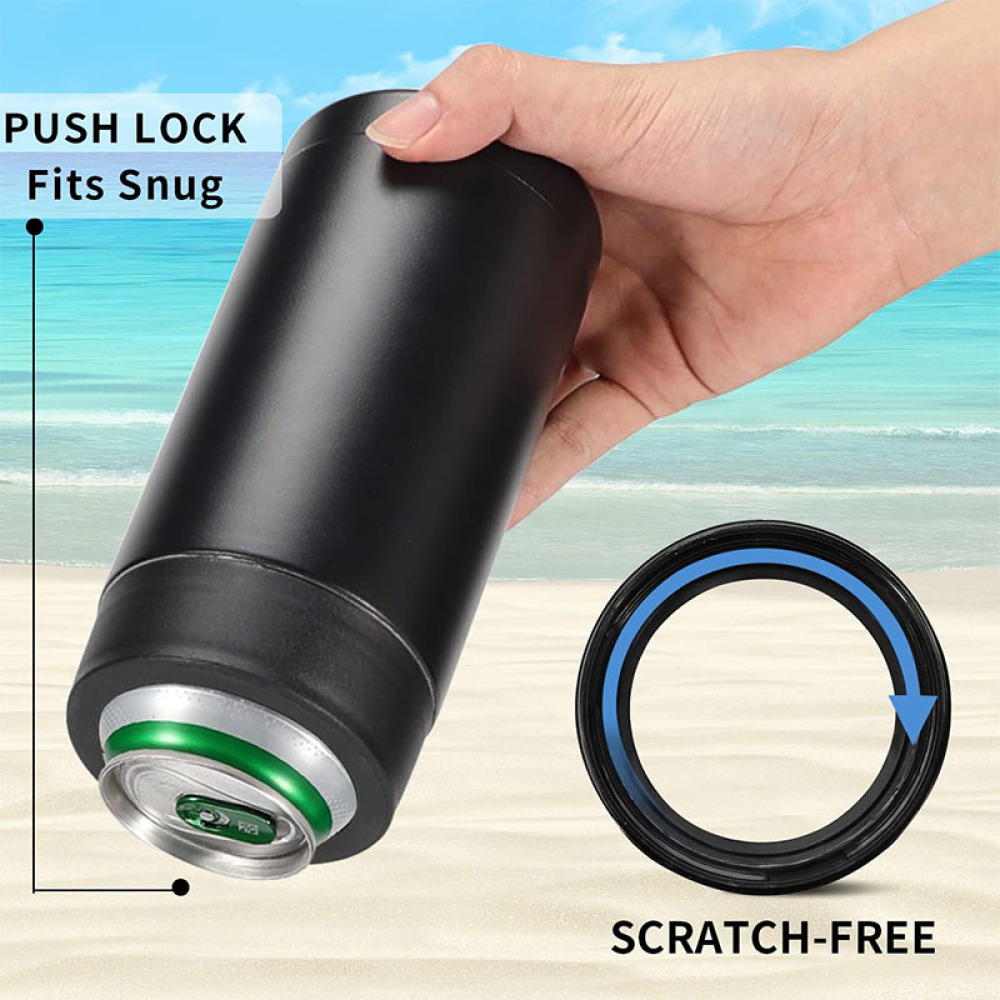 Enfriador de latas aislado Credrink de 16 oz Enfriador de latas aislado de doble pared Soporte de latas de acero inoxidable para cerveza