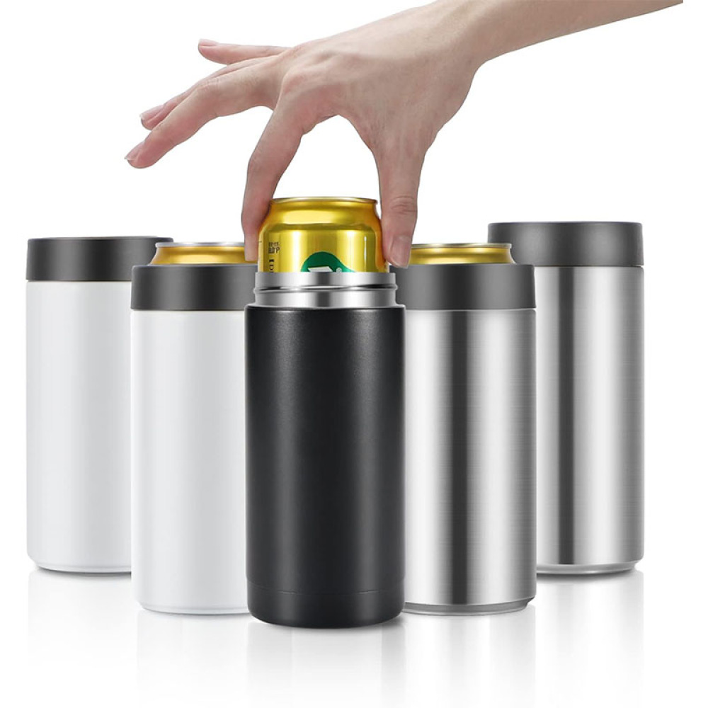 Enfriador de latas aislado Credrink de 16 oz Enfriador de latas aislado de doble pared Soporte de latas de acero inoxidable para cerveza