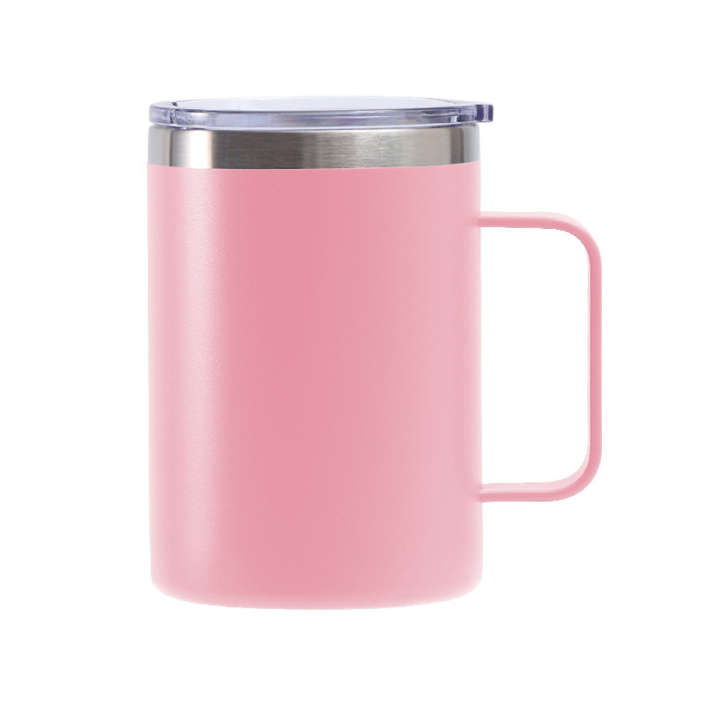 Taza de café aislada de acero inoxidable de 16 oz de Credrink con asa, taza de viaje al vacío de doble pared, vaso con tapa deslizante