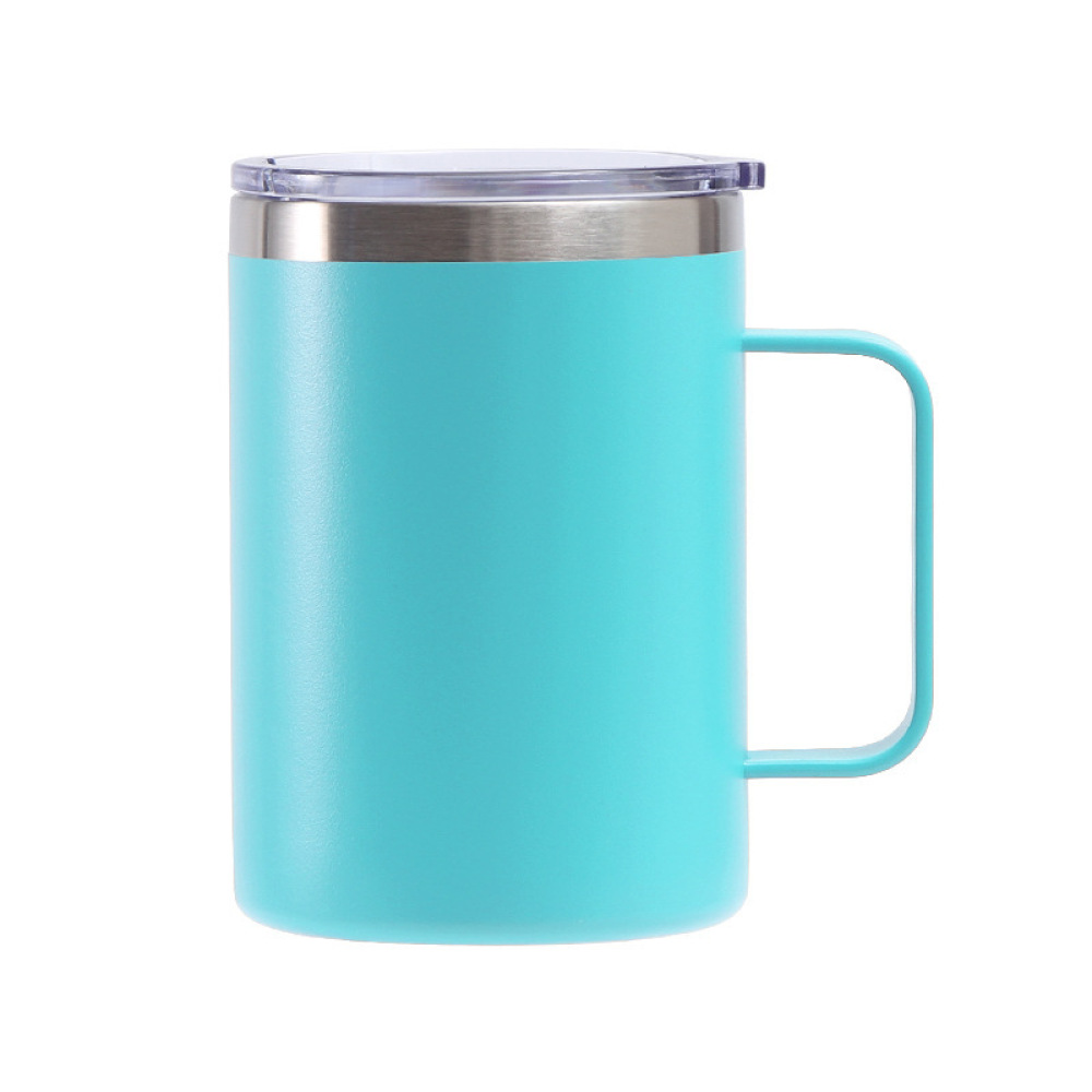 Taza de café aislada de acero inoxidable de 16 oz de Credrink con asa, taza de viaje al vacío de doble pared, vaso con tapa deslizante