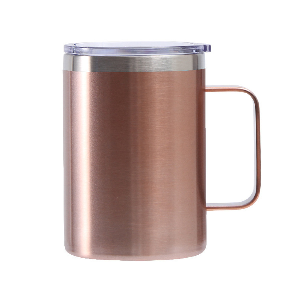 Taza de café aislada de acero inoxidable de 16 oz de Credrink con asa, taza de viaje al vacío de doble pared, vaso con tapa deslizante