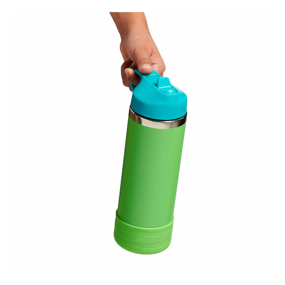 Bouteille d'eau en acier inoxydable isolée sous vide de 18 oz avec couvercle à paille de qualité supérieure