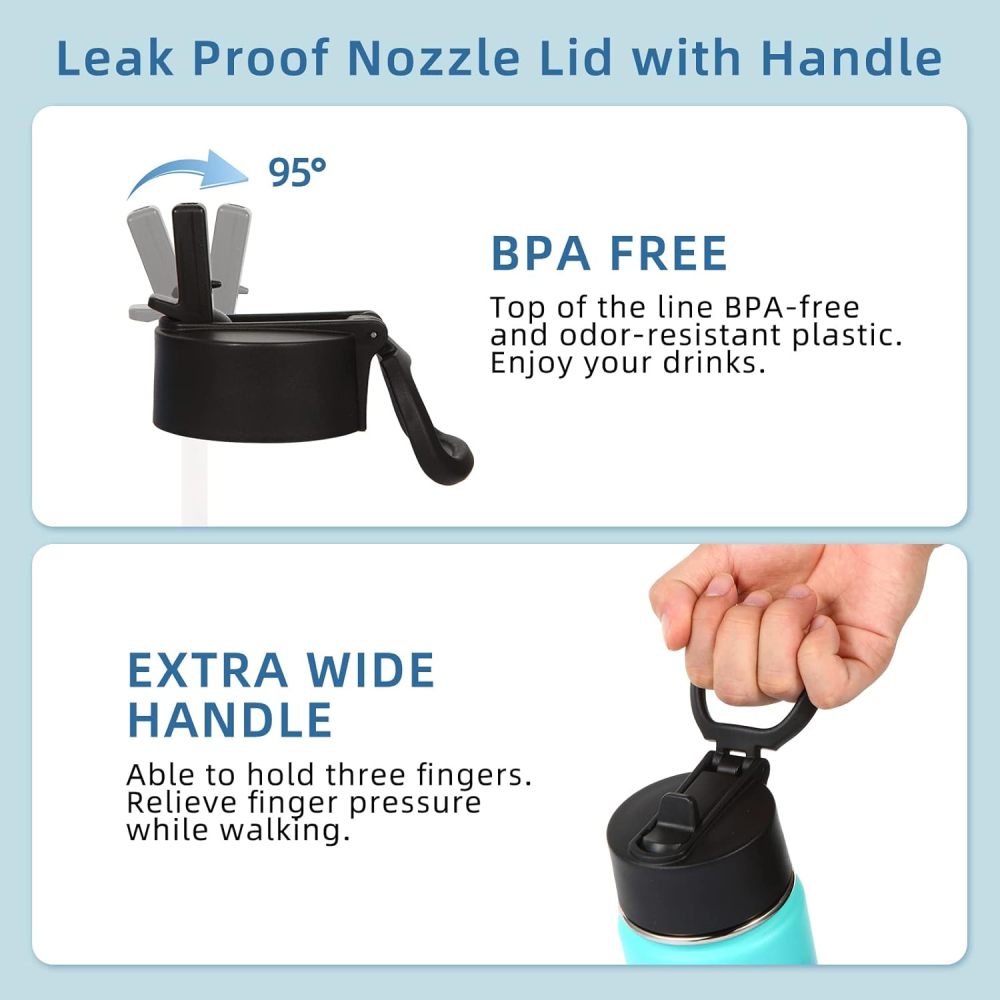 Credrink 18oz Kids Insulated Water Bottle Stainless Steel Water Bottles with Straw Lid Double Wall Vacuum Reusable Metal Thermos Water Bottle Wide Mouth Sports Water Flask For Cold Drink