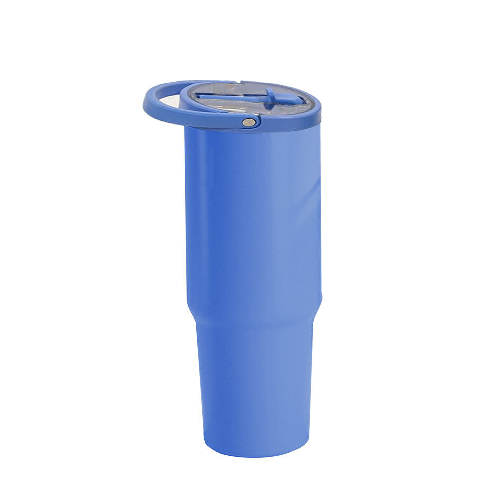 Gobelet en acier inoxydable Credrink IceFlow de 30 oz avec paille, bouteille d'eau isolée sous vide pour la maison, le bureau ou la voiture, tasse réutilisable avec paille, résistante aux fuites