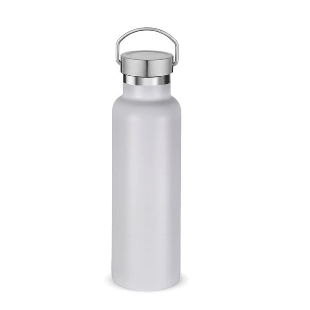 Botella de agua aislada Credrink de 20 oz, botella de agua de acero inoxidable al vacío, botella de agua de boca estándar, botella de agua de metal con tapa con asa