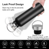 Credrink 20oz Insulated Water Bottle Stainless Steel vacuum Water Bottle  standard mouth Water Bottle Metal Water Bottle with handle lid