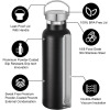 Credrink 20oz Insulated Water Bottle Stainless Steel vacuum Water Bottle  standard mouth Water Bottle Metal Water Bottle with handle lid