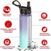 Credrink 22 oz Insulated Water Bottles with Straw Lid Stainless Steel Sports Bottle with Handle Double Walled Metal Travel Water Thermos with Wide Mouth Reusable Water Flask for School