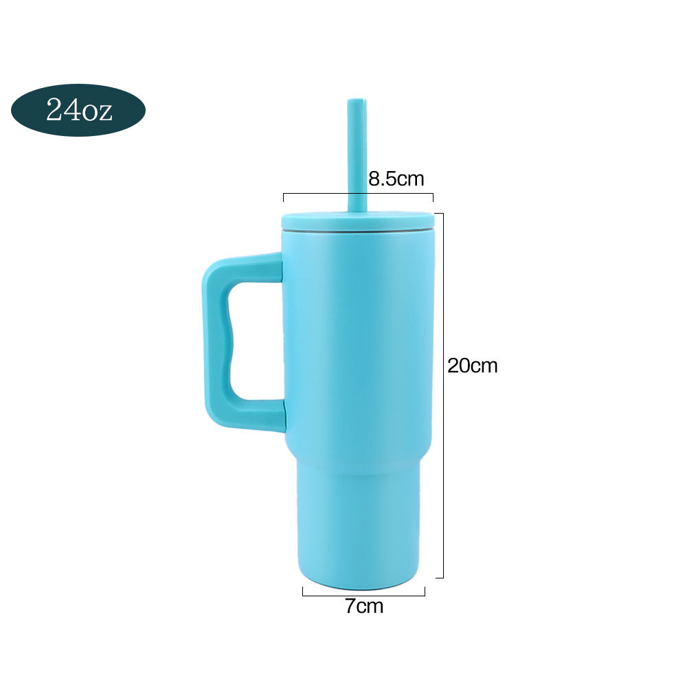 Стакан Credrink Kids на 24 унции с ручкой и силиконовой крышкой-соломинкой, непроливаемая и устойчивая к протеканию многоразовая бутылка из нержавеющей стали, подарок для детей, мальчиков и девочек, коллекция Trek