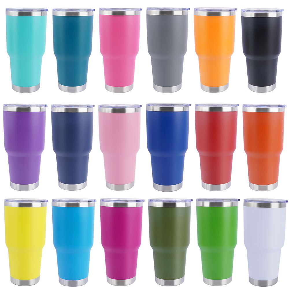 Vaso de viaje de acero inoxidable Credrink de 30 oz con tapa, botella de agua con aislamiento al vacío para el hogar, la oficina o el automóvil, taza reutilizable con tapa a prueba de fugas