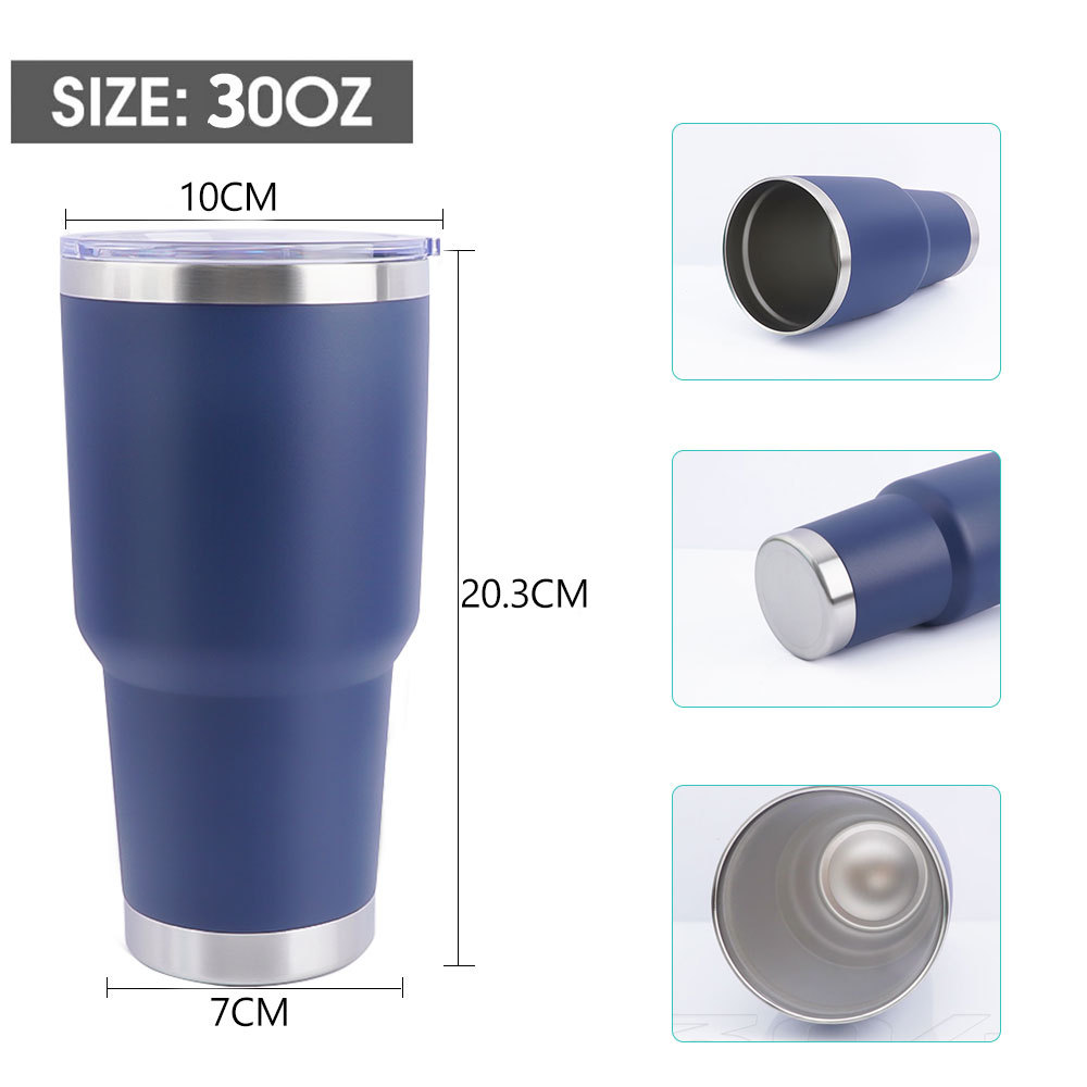 Vaso de viaje de acero inoxidable Credrink de 30 oz con tapa, botella de agua con aislamiento al vacío para el hogar, la oficina o el automóvil, taza reutilizable con tapa a prueba de fugas