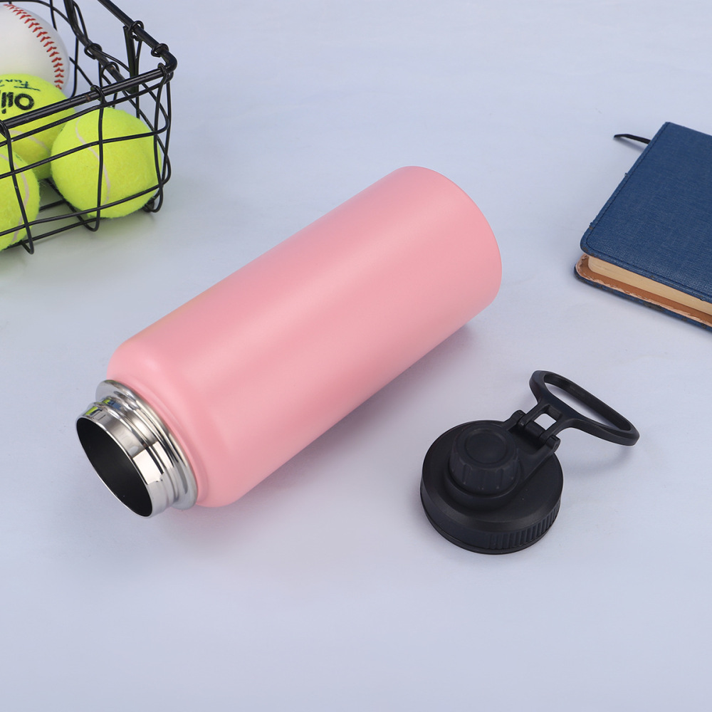 Credrink 32 oz Insulated Water Bottle with Straw Lid and Spout Lid Stainless Steel Sports Water Bottle Double Wall Vacuum Thermos Leakproof Metal Flask with Wide Mouth for Hiking Camping