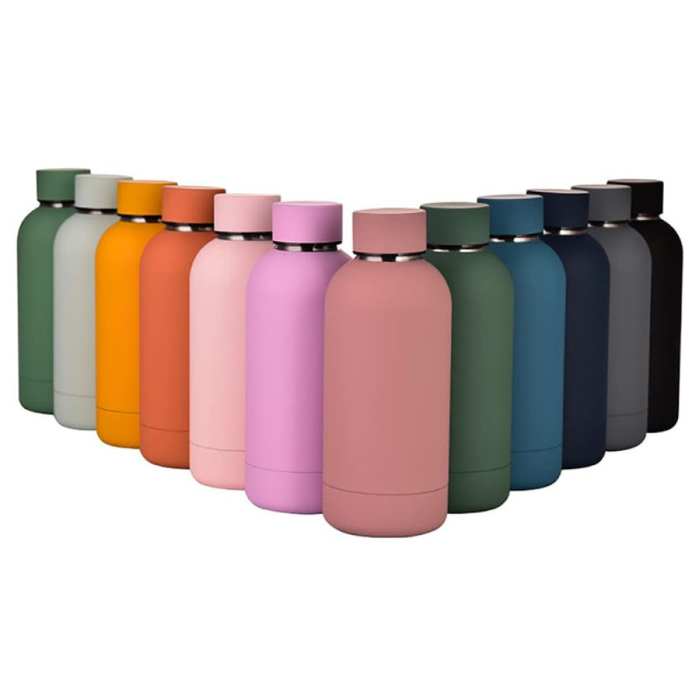 Botella de agua de acero inoxidable con aislamiento térmico Credrink de 350 ml para deportes y viajes Botella de agua escolar sin BPA para niños Mantiene el frío y el calor durante 24 horas Botella de agua con aislamiento clásico