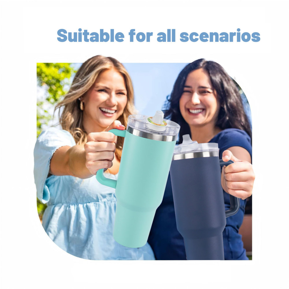 Credrink Factory Direct оптовая продажа 40 унций Raindrop нержавеющая сталь стакан с ручкой на весь день StrawSip двойной стенки изолированный стакан адаптер для Stanley для Cirkul используйте ваши картриджи с ароматизаторами с вашим стаканом