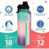 Credrink 40 oz Insulated Water Bottles Paracord Handle Stainless Steel Sports Bottle with Spout Lid Reusable Double Walled Vacuum Metal Travel Thermos with Wide Mouth for Adults 