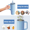 Стакан Credrink 40 унций с ручкой, дорожный кофейный стакан, двухстенный стакан с трубочкой, стакан из нержавеющей стали, бутылка для воды, стакан для женщин - подарки на день рождения для женщин