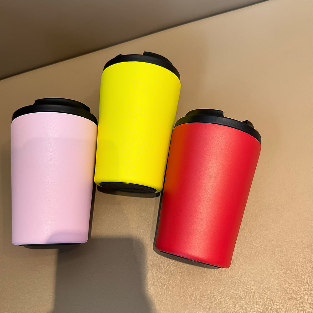 Vaso de café de viaje de acero inoxidable Credrink RTS de 8 oz y 12 oz, tazas de café con aislamiento al vacío y tapa a prueba de fugas