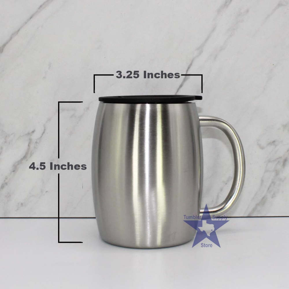 Tasse à café à bière en acier inoxydable à double paroi en gros directe d'usine Credrink lisse 14 onces