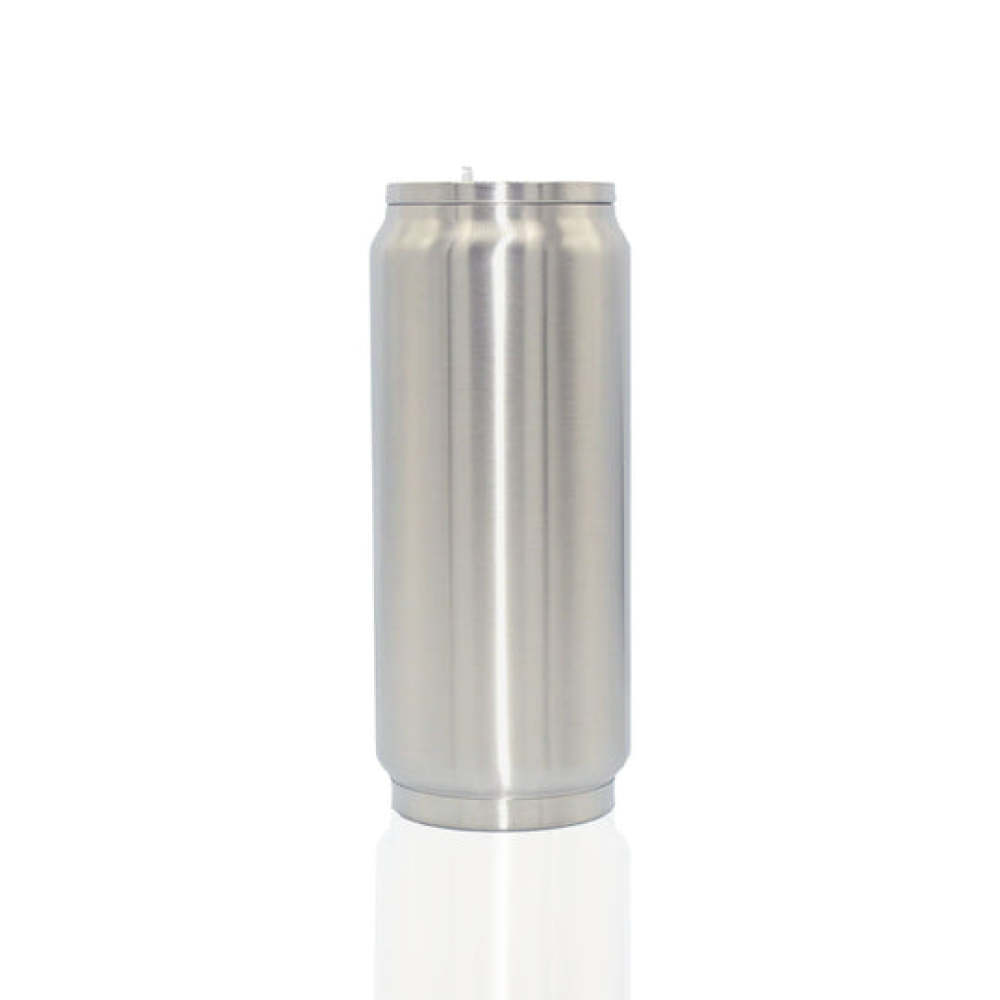 Vente en gros directe d'usine de canettes de soda isolées sous vide, verre isolé en acier inoxydable avec couvercle et paille pliable de 12 onces
