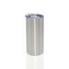 Credrink Factory Direct wholesale 15oz Stainless Steel Skinny Tumblers Blank Bulk Straight Double Wall Insulated Tumbler with Lid and Straw for DIY Gift silver