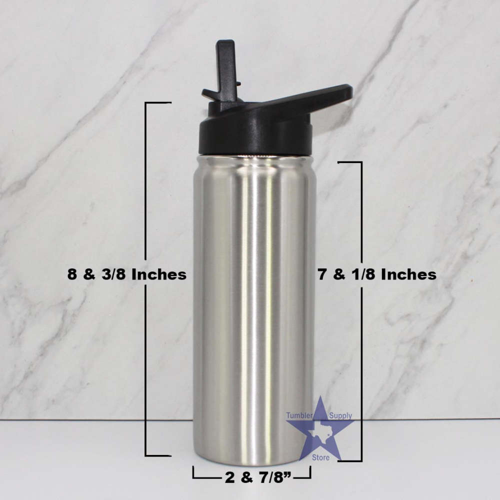 Credrink  Factory Direct wholesale 18 oz Water Bottle Wide Mouth Travel Sports Flask with  Lid BPA Free Stainless Steel Double Wall Vacuum Insulated Water Bottles