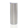 Credrink Factory Direct wholesale 20oz Stainless Steel Skinny Tumblers Blank Bulk Straight Double Wall Insulated Tumbler with Lid and Straw for DIY Gift silver