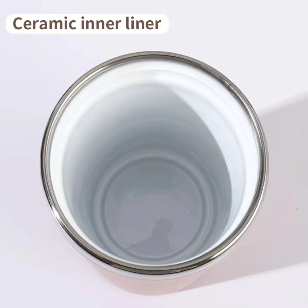 Tasse de voyage en céramique Credrink 14.2 oz, tasse réutilisable avec doublure en céramique, tasse isotherme en céramique, étanche, respectueuse de l'environnement pour boissons chaudes et froides