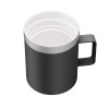Credrink  Factory Direct wholesale 2-in-1 insulated 12oz Ceramic mug with handle Classic Coffee Mug design, Features a straw and direct drinking modes with a handle design Leak-proof and portable Genuine ceramic inner lining double layer insulation