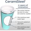 Credrink Ceramic travel car tumbler reusable cup with ceramic Lining ceramic insulated mug with lid