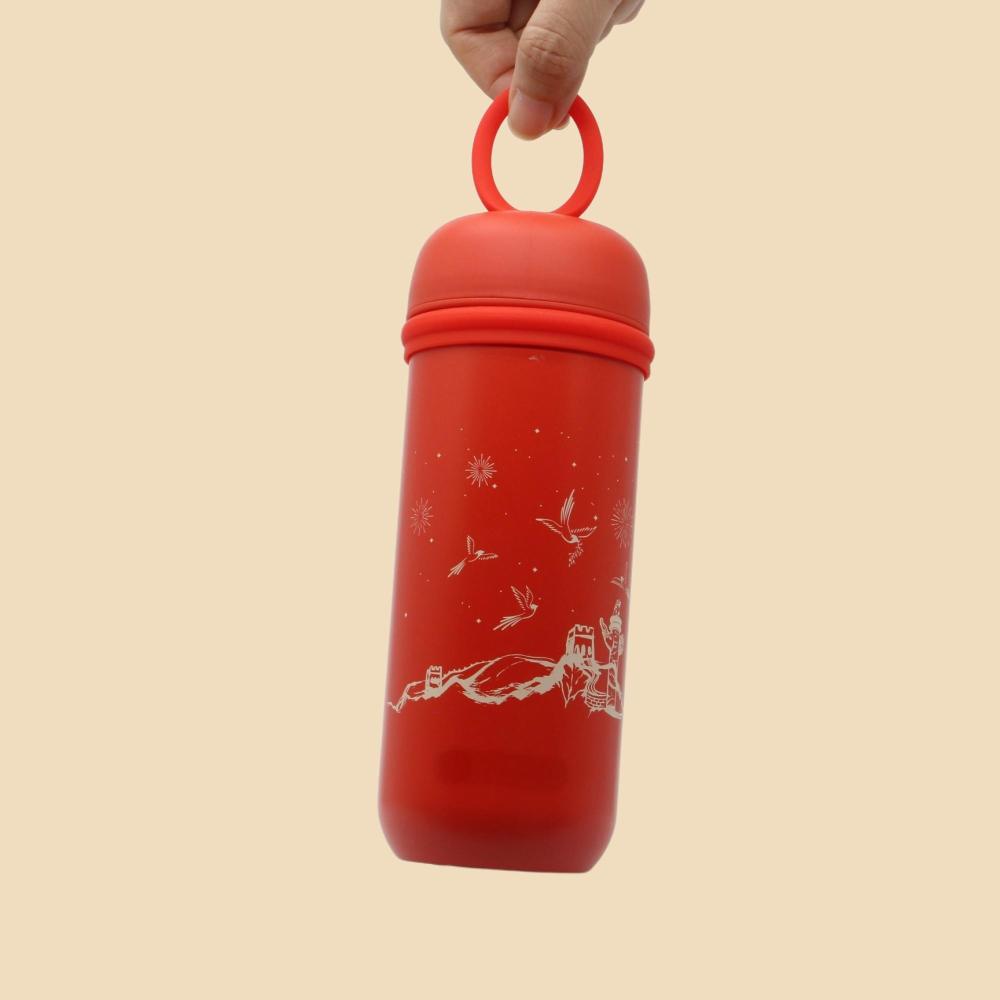 Credrink  Factory Direct wholesale 13.5oz 400ML Ceramic Insulated water bottle with Invisible Silicone Handle