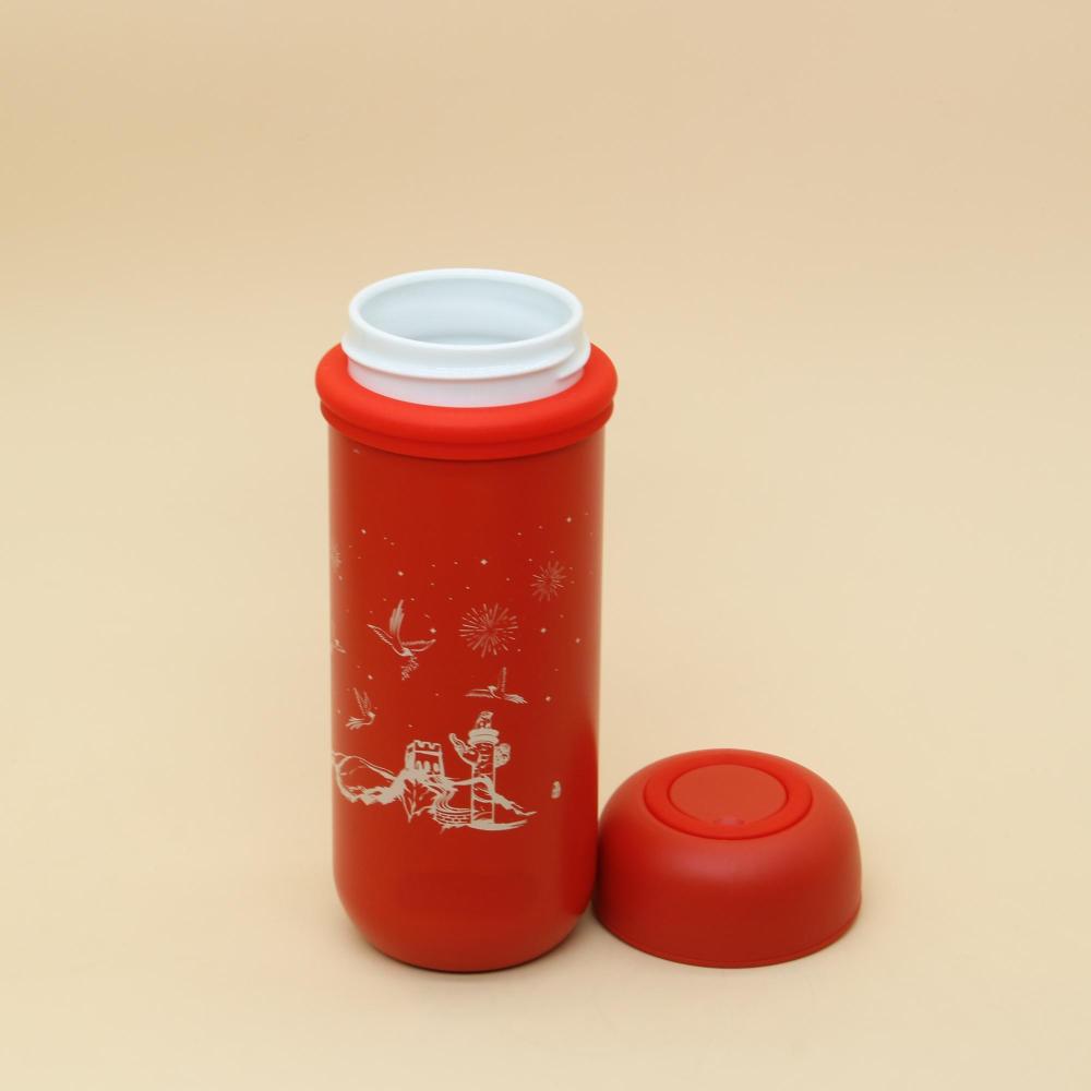 Credrink  Factory Direct wholesale 13.5oz 400ML Ceramic Insulated water bottle with Invisible Silicone Handle