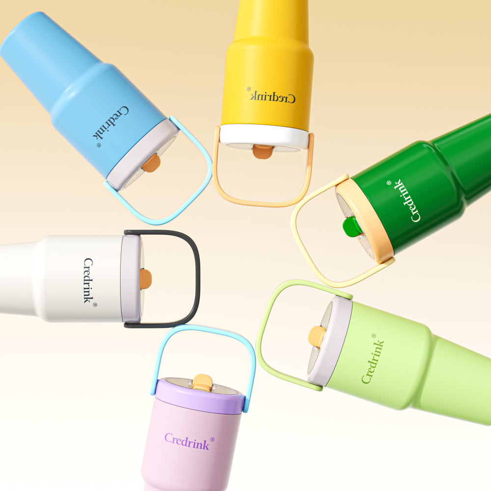 Gobelet de voyage Credrink 30 oz pour enfants avec poignée pour enfants Tasse isotherme sous vide colorée anti-fuite en acier inoxydable avec couvercle Paille anti-éclaboussures Garde les boissons froides jusqu'à 18 heures
