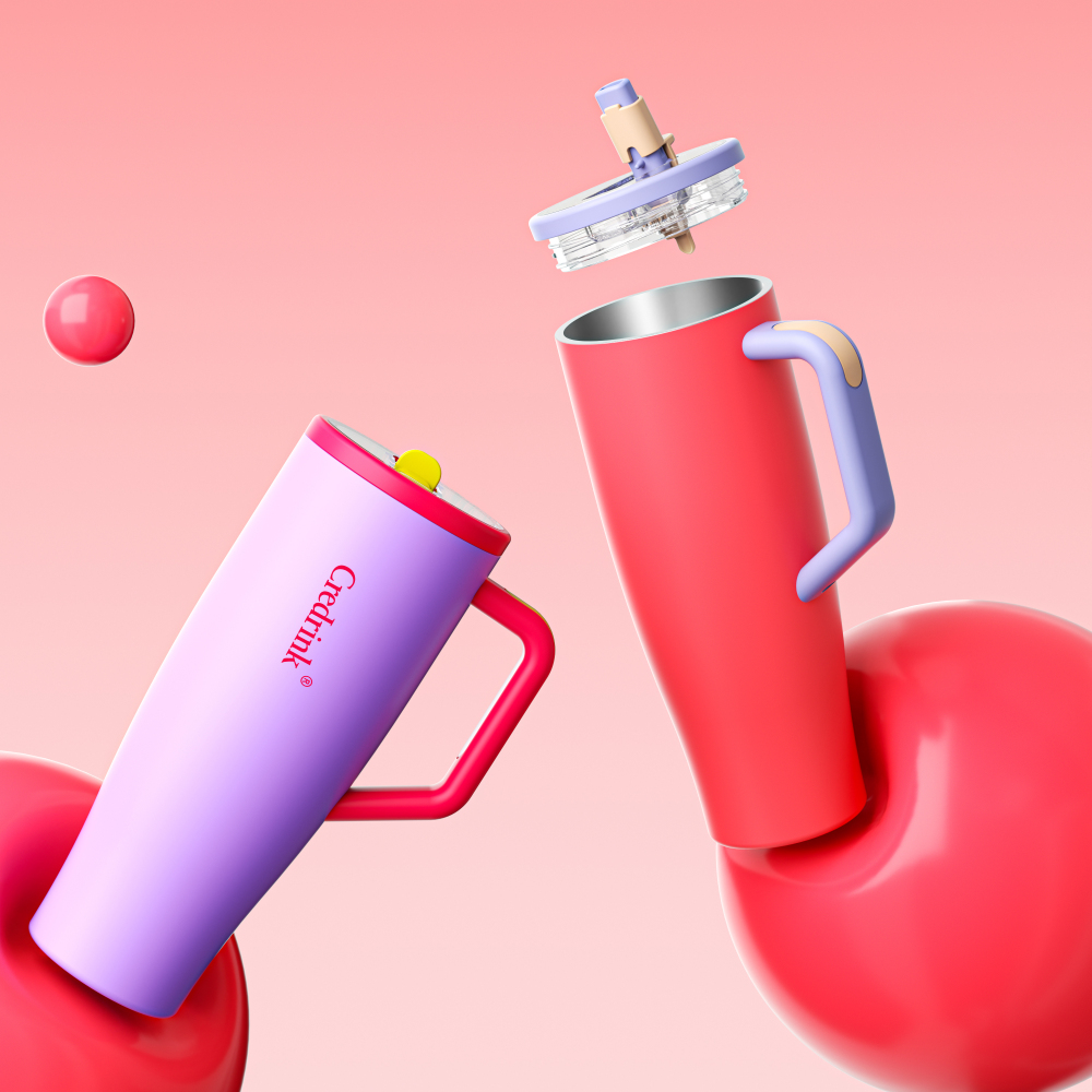 Gobelet de voyage Credrink 1.2 L 40 oz avec poignée, couvercle anti-poussière simple, couvercle à paille, porte-gobelet de voiture, anti-fuite, bouteille d'eau STANLEY réutilisable et isolée, HYDRO JUG, GOBELET en acier inoxydable