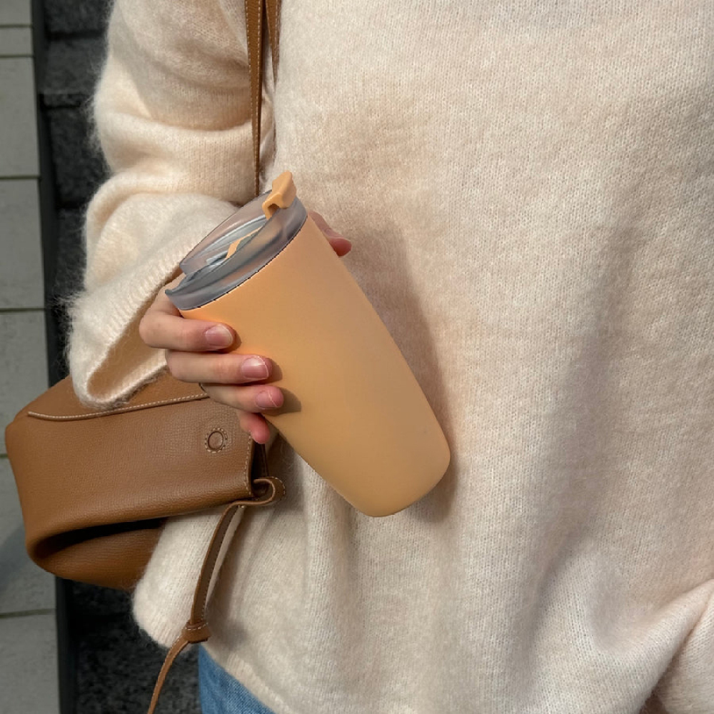 Precios directos de fábrica de Credrink Venta al por mayor Taza de café ecológica Vaso de viaje de acero inoxidable Vaso de café de viaje FLSK de metal reutilizable de acero inoxidable de triple pared (ROJO)