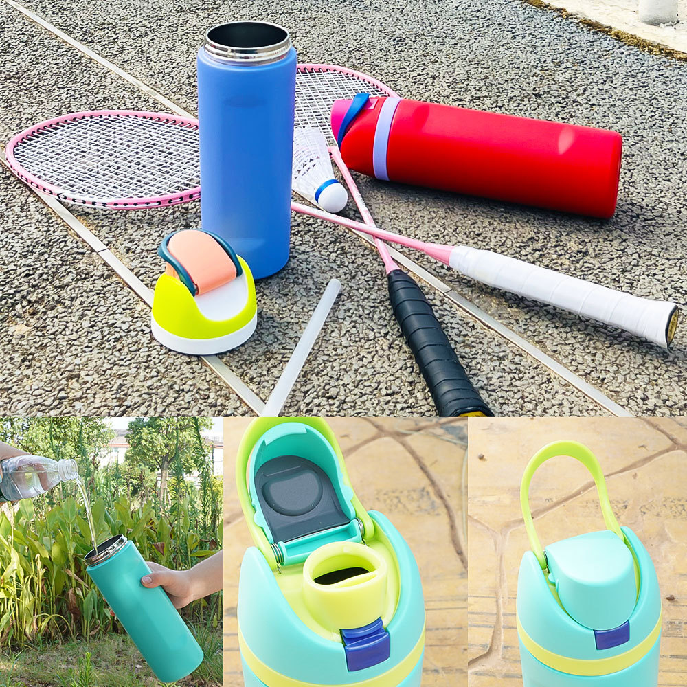 Botella de agua de acero inoxidable con aislamiento Owala FreeSip de Credrink de 19 oz, 24 oz y 32 oz con pajita para deportes, viajes y escuela Botella de agua deportiva sin BPA Iced Breeze