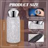 Credrink Rhinestone Water Bottle, Bling Diamond Water Bottle Christmas Gifts for Women Stainless Steel Thermal Bottle Refillable Insulated Cup Glitter Water Bottles for Women Bottles, 260 ml