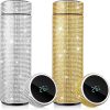 Credrink Stainless Steel Bling Thermos 500ml/17 oz - Glitter Rhinestone Insulated Water Bottle with LED Temperature Display - Smart Gift for Kids & Women