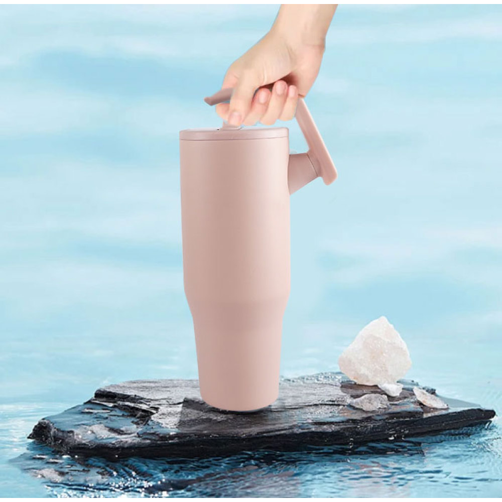 Credrink Новые вращающиеся ручки с вакуумной изоляцией, термокружка из нержавеющей стали, тяжелая кружка для воды объемом 32 унции и 40 унций, стаканы с крышками и соломинкой