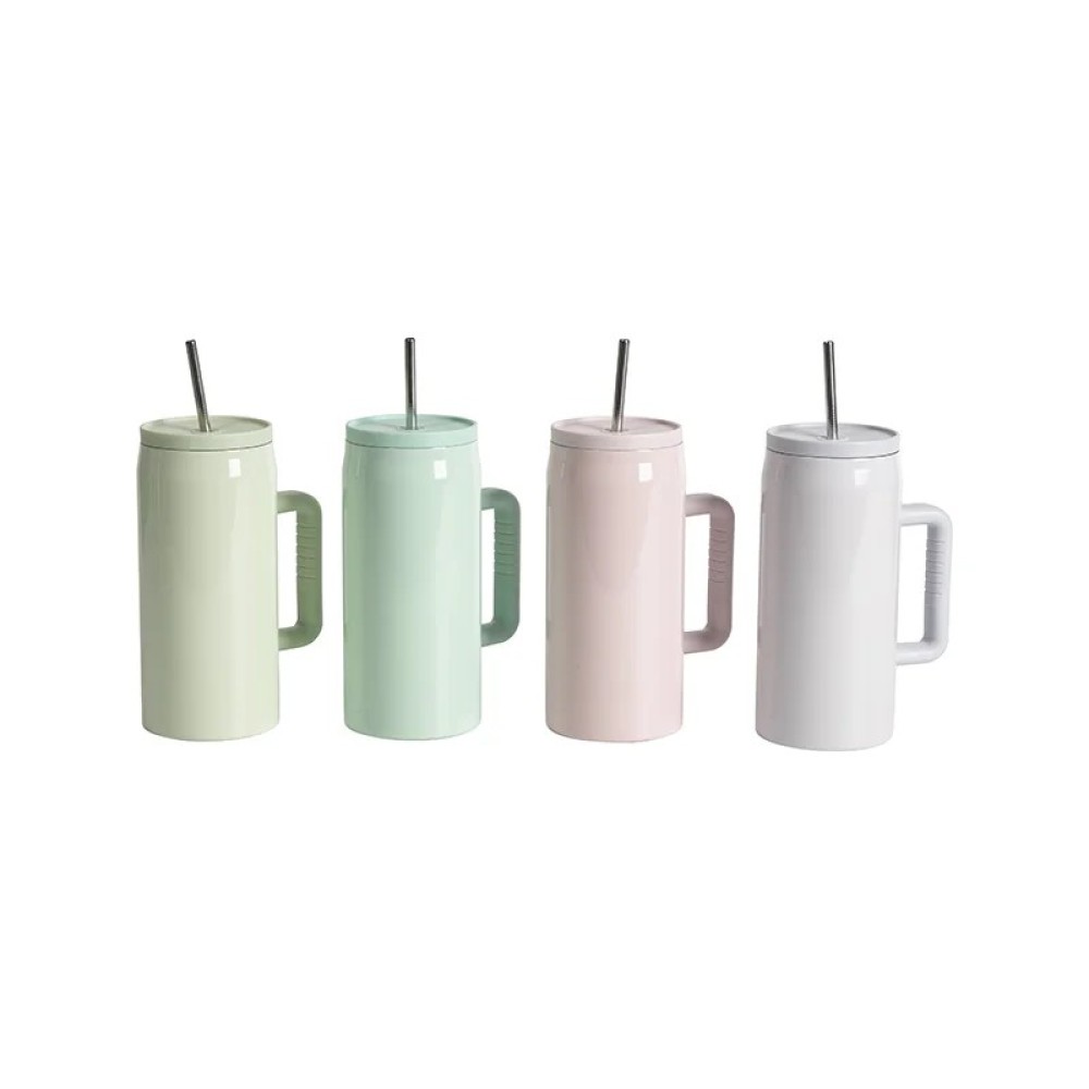 Credrink  Factory Direct wholesale 40oz/1200ml Stainless Steel Tumbler with Soft Grip Handle Reusable Insulated Stainless Steel Large Water Bottle