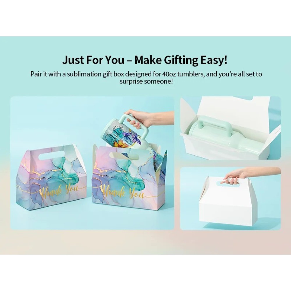 Credrink  Factory Direct wholesale 40oz/1200ml Stainless Steel Travel Tumbler with Soft Grip Handle & Straw