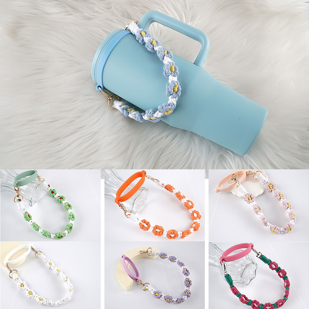 Poignée de bouteille d'eau Credrink avec sangle compatible avec la tasse Flask Poignée de bouteille d'eau s'adapte à la plupart des bouteilles d'eau de 12 à 40 oz